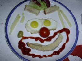 Assiette façon clown