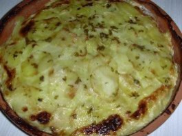 Gâteau aux pommes de terre et jambon cru