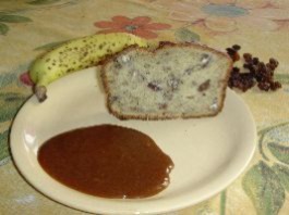 cake à la banane et sa sauce caramel